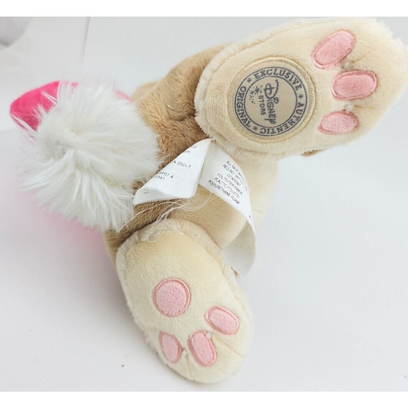 Disney Store PLUSH 10 inch Bunny with PINK ribbon Rabbit Bambi Movie Soft - Picture 6 of 12